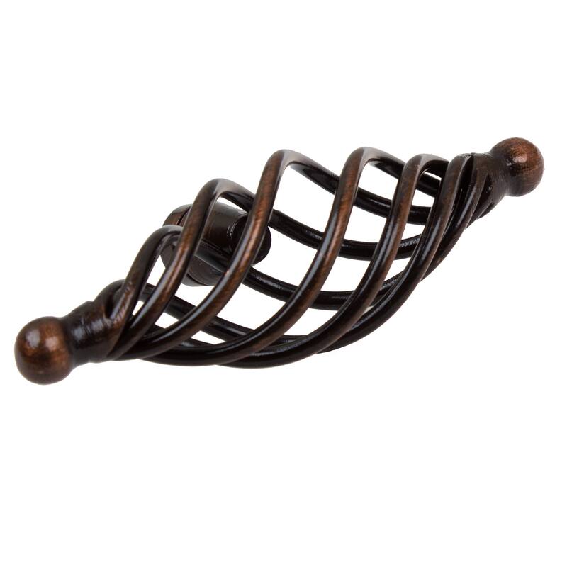 GlideRite 3.375-inch Oil Rubbed Bronze Single Rounded End Birdcage Cabinet T-Knobs (Pack of 10 or 25)