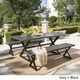 Rolando Outdoor 3-piece Aluminum Picnic Dining Set by Christopher Knight Home - Thumbnail 2