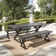 Rolando Outdoor 3-piece Aluminum Picnic Dining Set by Christopher Knight Home - Thumbnail 6