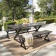 Rolando Outdoor 3-piece Aluminum Picnic Dining Set by Christopher Knight Home - Thumbnail 10