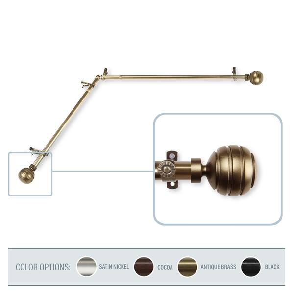 Shop Instyledesign Piper Corner Window Curtain Rod 13 16 Inch Dia
