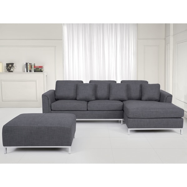 Sectional Sofa with Ottoman L - Gray OSLO