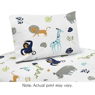 Twin Sheet Set for the Mod Jungle Collection by Sweet Jojo Designs