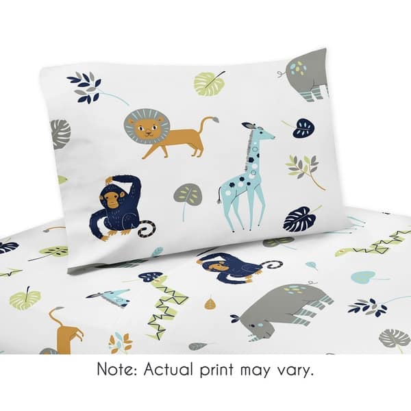 slide 1 of 1, Twin Sheet Set for the Mod Jungle Collection by Sweet Jojo Designs