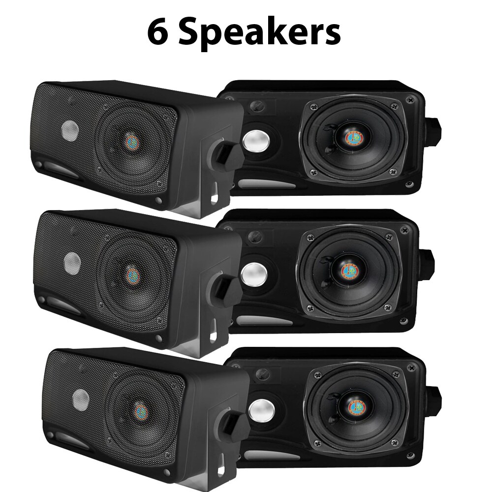 black outdoor speakers