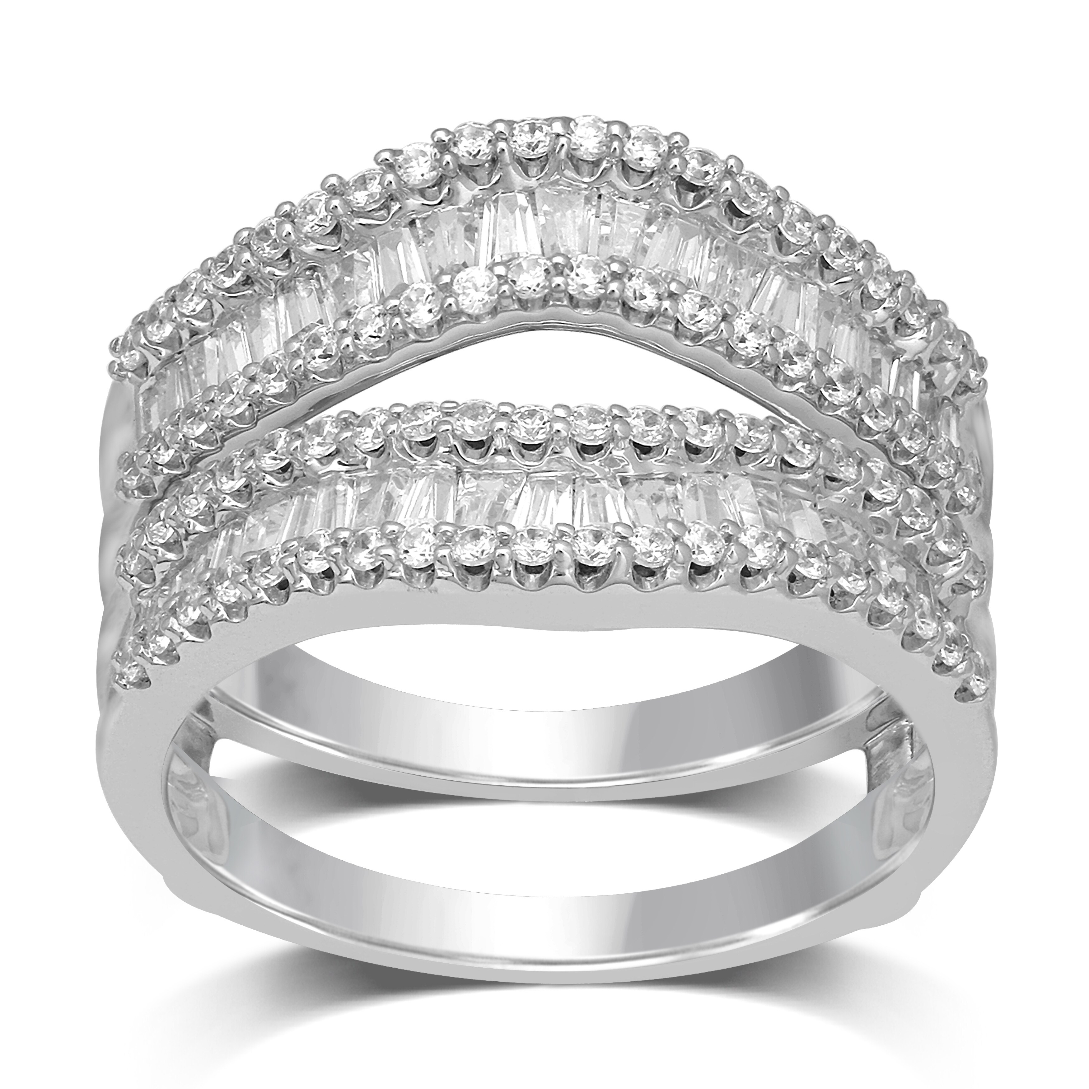 diamond ring guards with baguettes