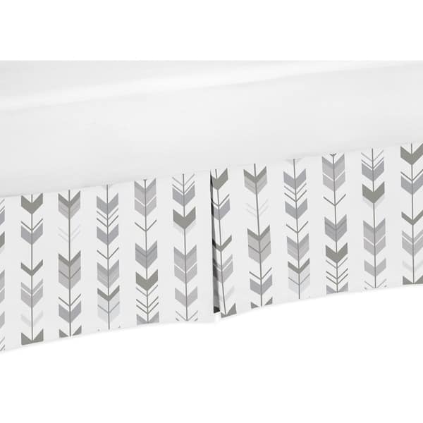 Sweet Jojo Designs Twin Bed Skirt for the Grey and White Mod Arrow ...