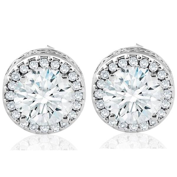 Shop Bliss 14k White Gold 2 1 4 Ct Tdw Halo Diamond Clarity