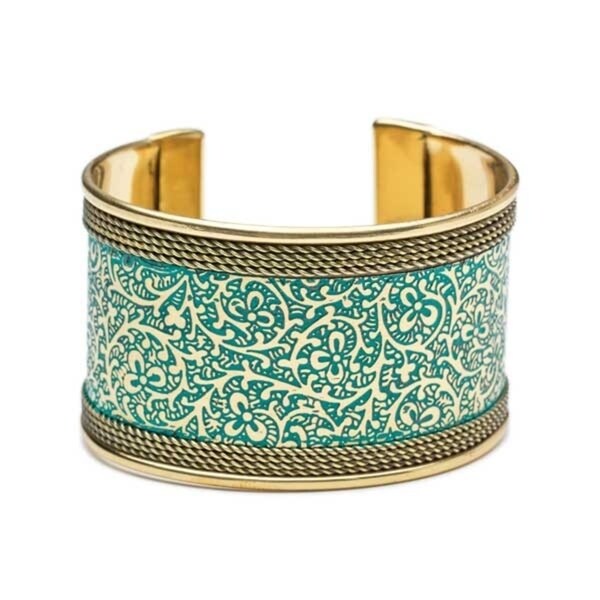 Handmade Metal Impression Cuff (India)