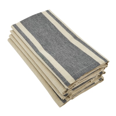 Classic Banded Stripe Design Cotton Napkin - set of 4 pcs