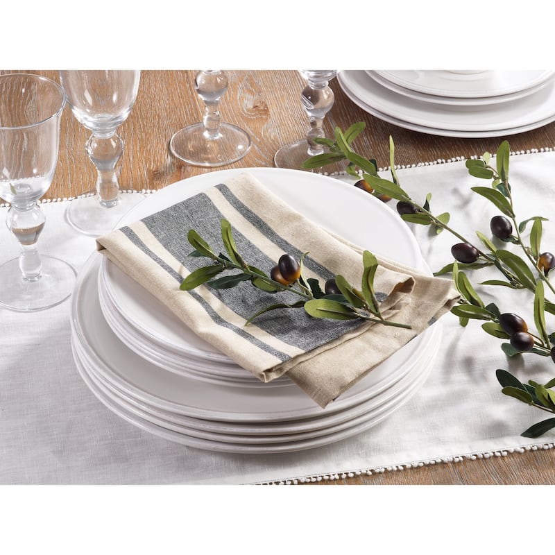 Classic Banded Stripe Design Cotton Napkin - set of 4 pcs