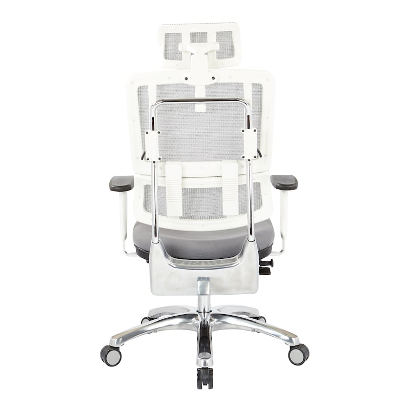 Proline II Breathable White Vertical Mesh Office Manager Chair