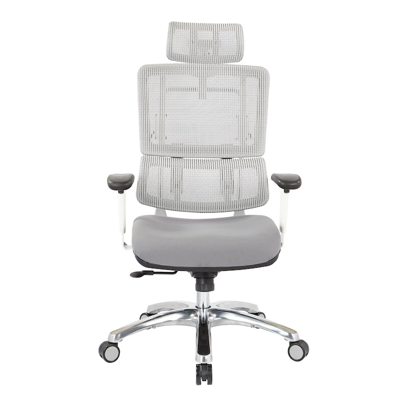 Proline II Breathable White Vertical Mesh Office Manager Chair