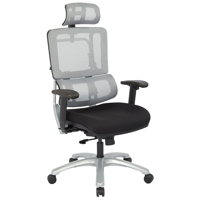 Vertical Grey Mesh Back Adjustable Office Chair