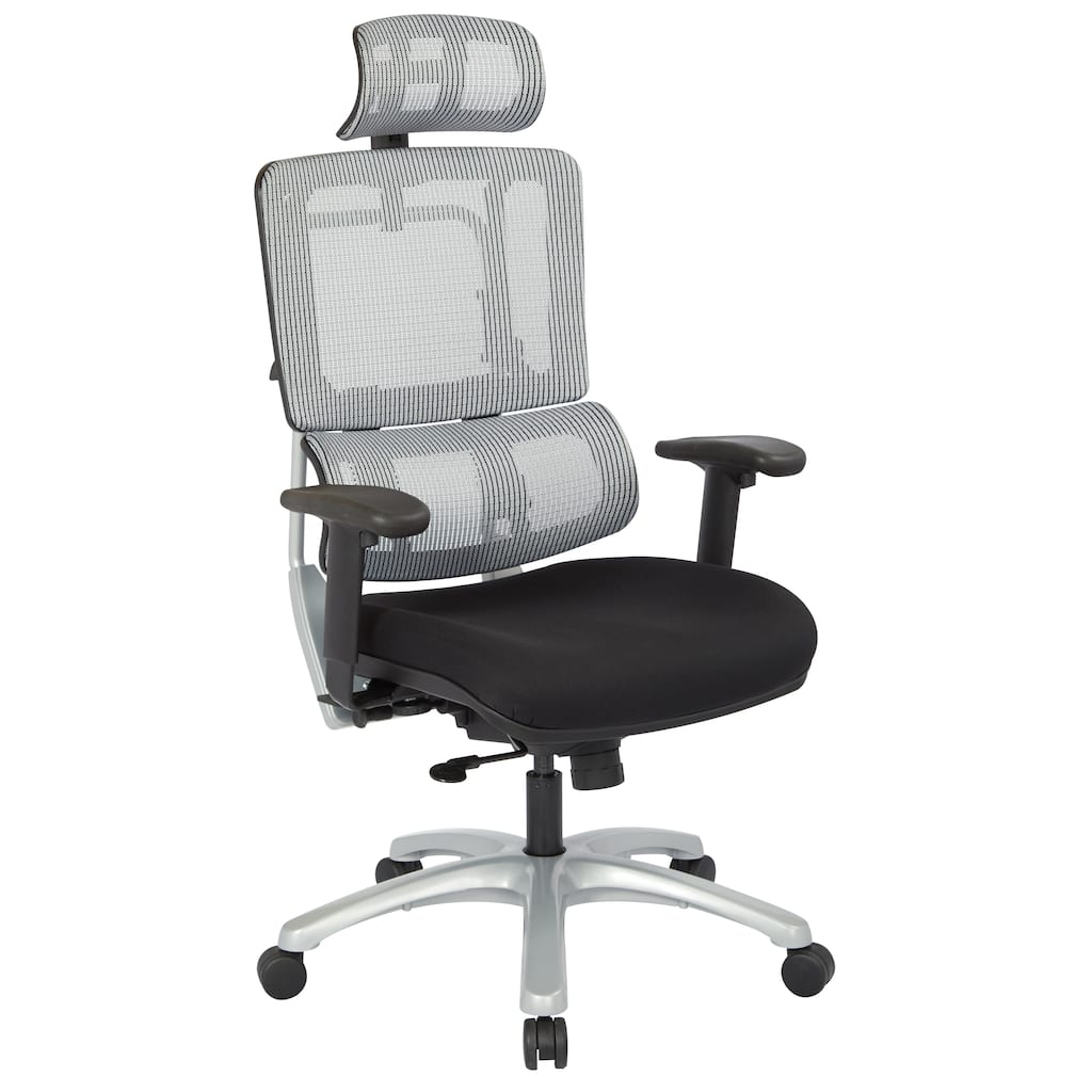 Vertical Grey Mesh Back Adjustable Office Chair