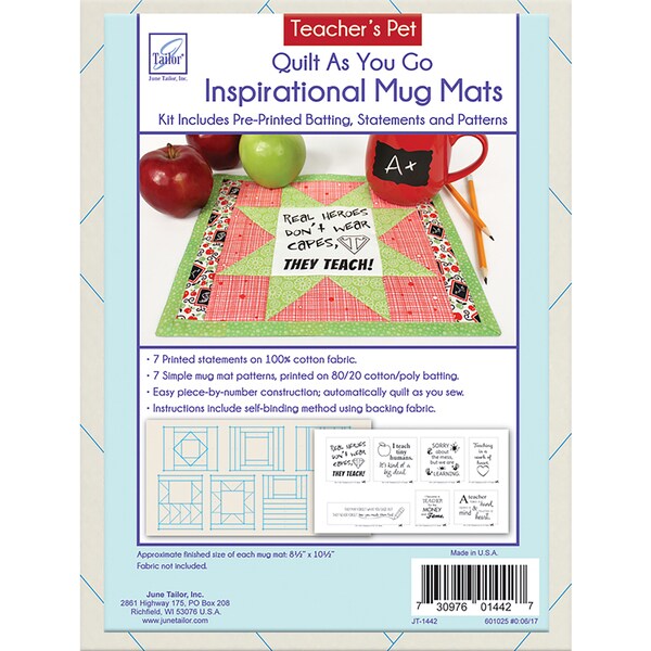 June Tailor Quilt As You Go Inspirational Mug Mats Kit Overstock 18132752