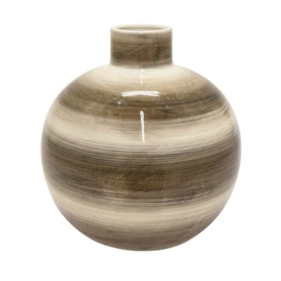 Three Hands Vase - Brown & White