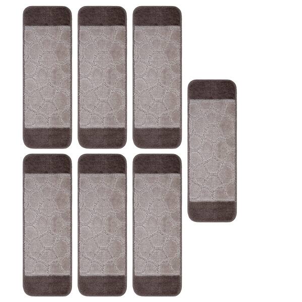 Shop Ottomanson Softy Carved Bi Color Design Non Slip Stair Treads