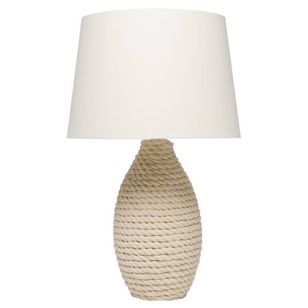 Shop Alden Decor Rope Table Lamp With Tapered Lamp Shade