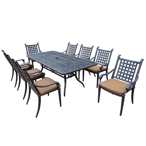 Shop Sunbrella Cushioned Set Includes 9 Pc Dining Set With 8