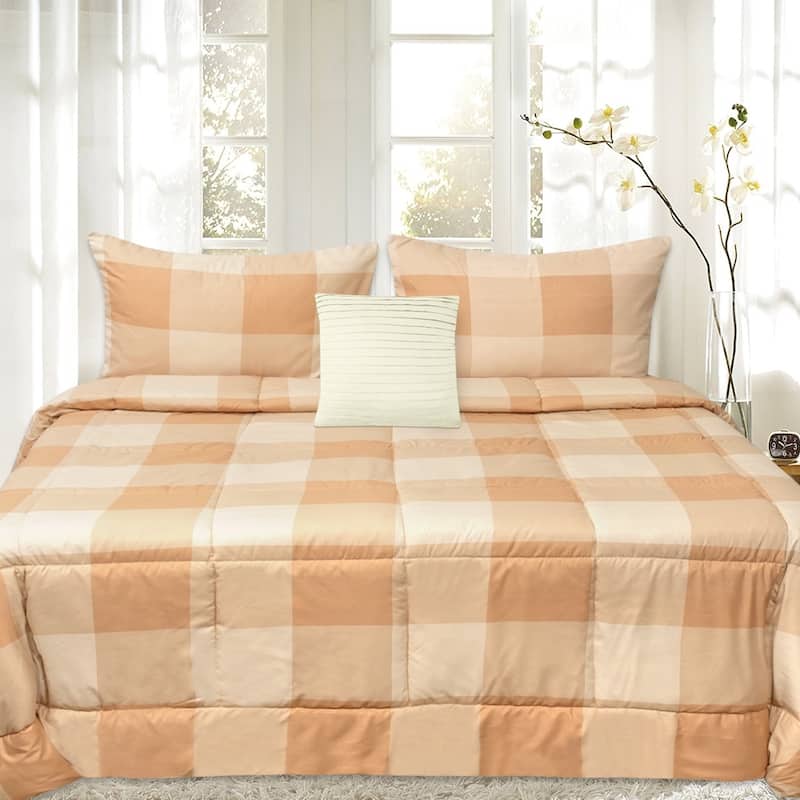 Sweet Home Collection Buffalo Check 4-piece Comforter Set