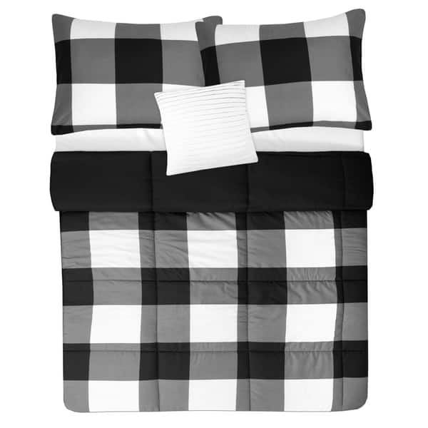 Sweet Home Collection 4 Piece Buffalo Check Comforter Set Assorted Colors Overstock 18144863