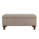 preview thumbnail 2 of 9, Copper Grove Raush Tufted Linen Storage Bench