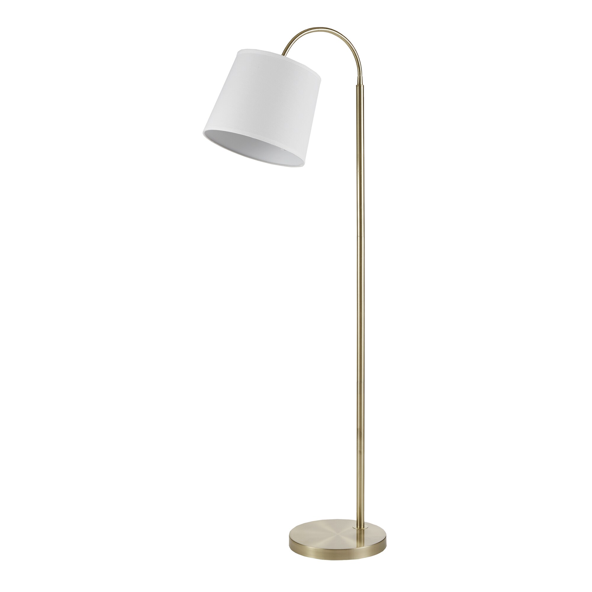 Venus White/ Gold 72-inch Floor Lamp by Hampton Hill - White/ Gold