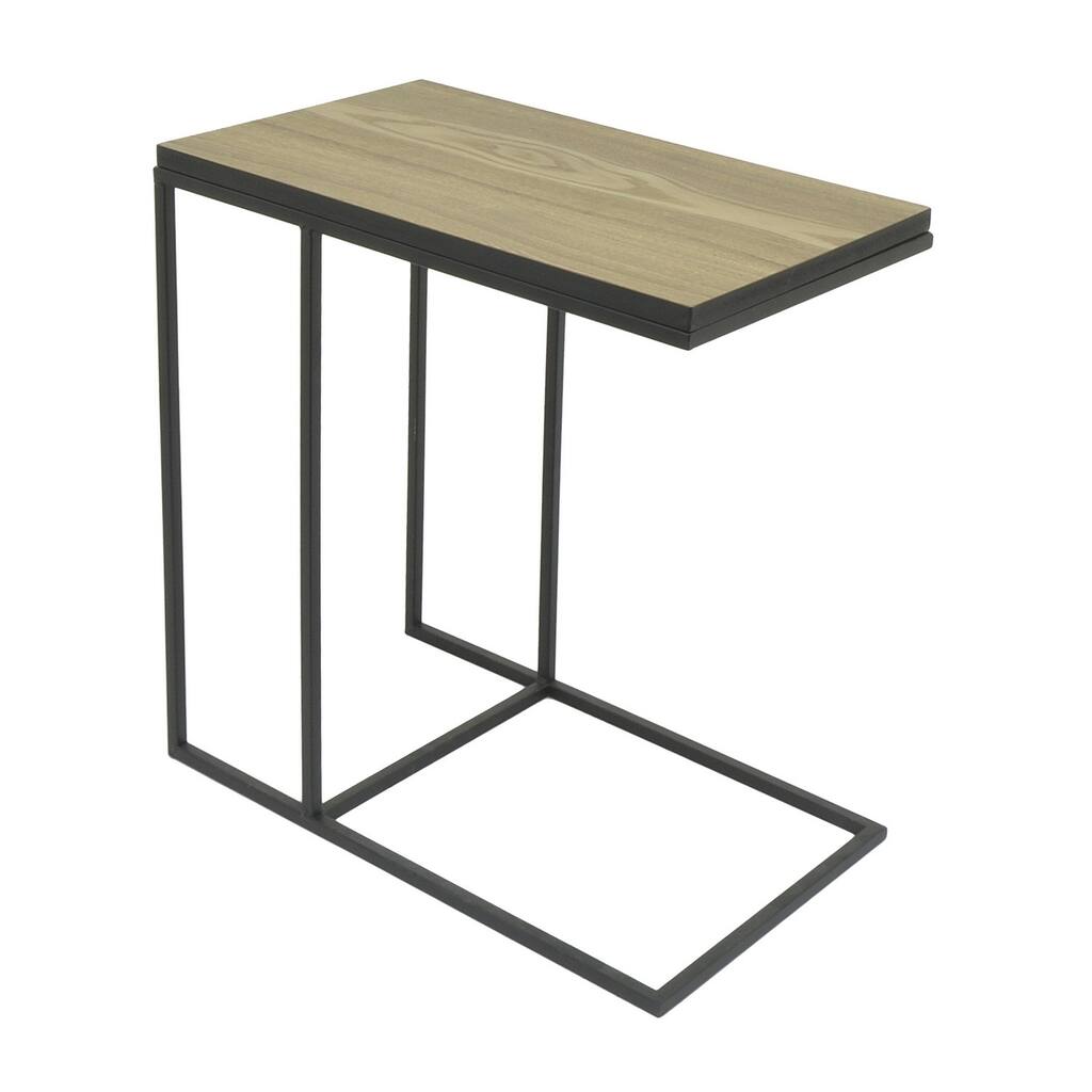 Three Hands Metal/Wood Side Table