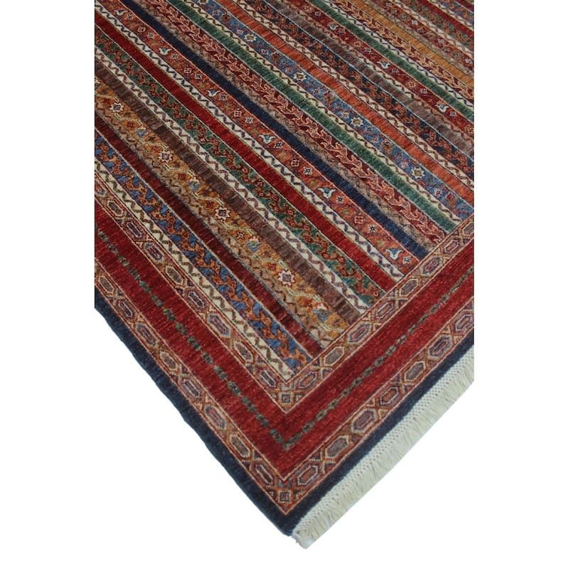 Noori Rug Khurgeen Braw)eigh Blue/Rust Rug - 5'8" x 7'10"