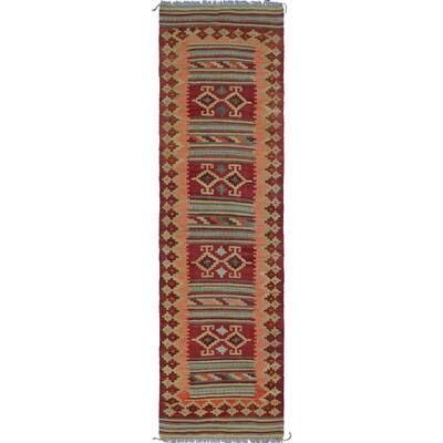 Sangat Kilim Kemp Beige/Burgundy Rug