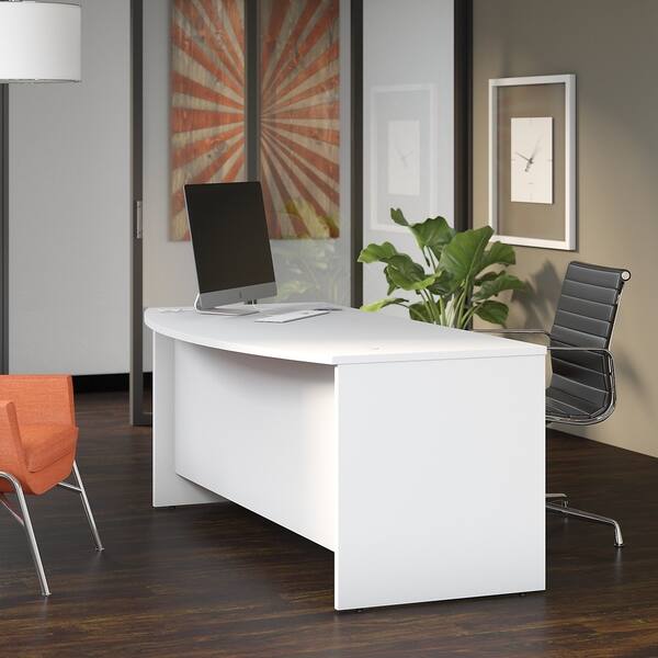 Shop Bush Business Furniture Studio C 72w X 36d Bow Front Desk In