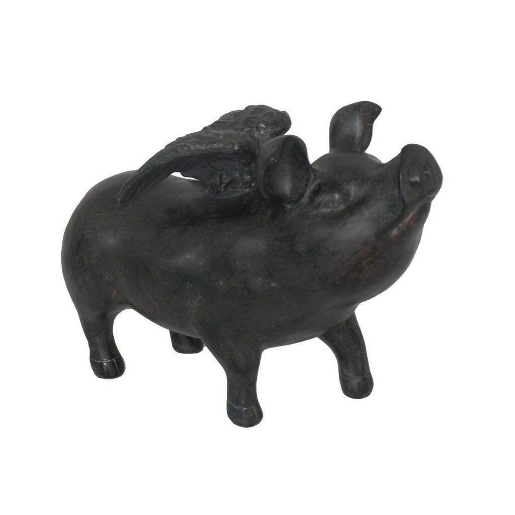 Three Hands Flying Pig Figurine