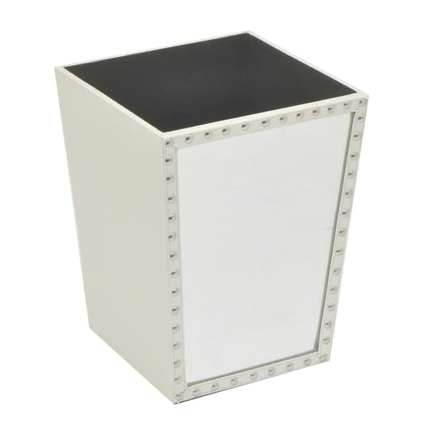 Three Hands Mirrored Studded Trash Can Bed Bath & Beyond 18147637