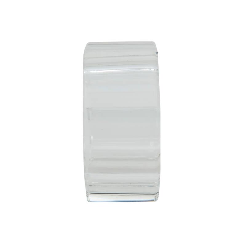 Glass Crystal Octagonal Facet Napkin Ring - set of 4 pcs