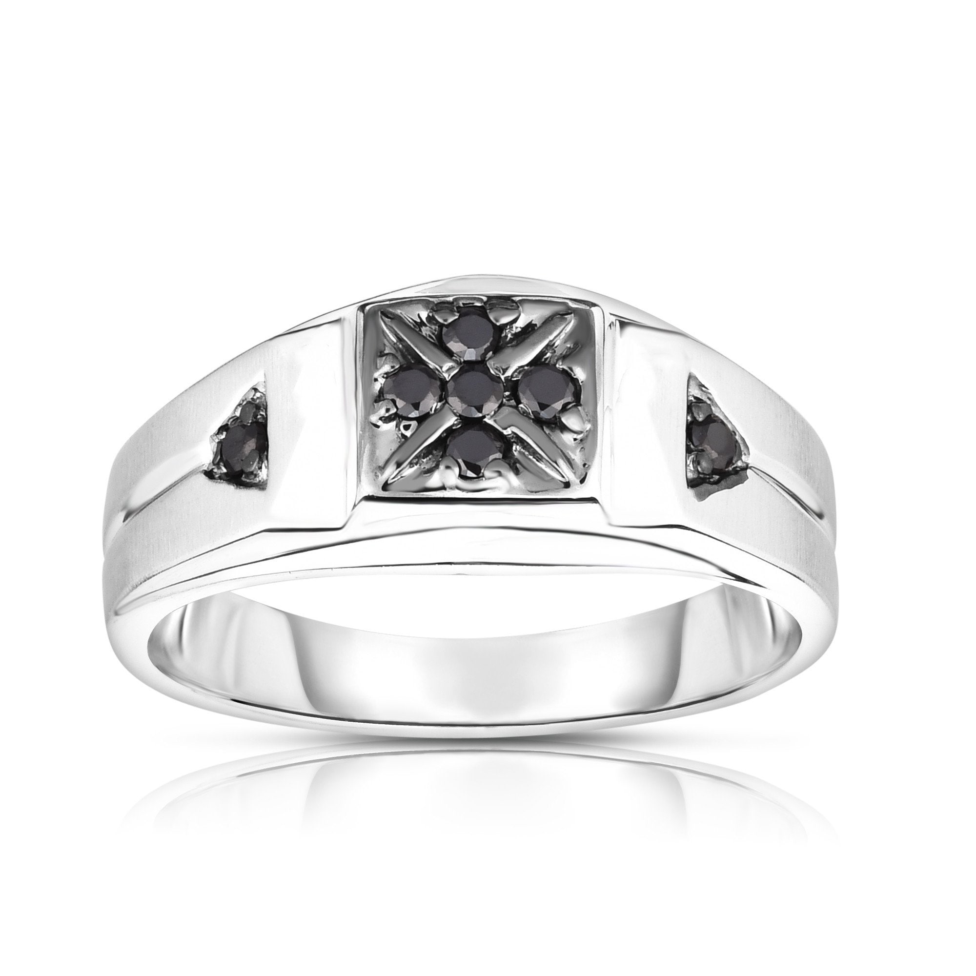 black color stone ring