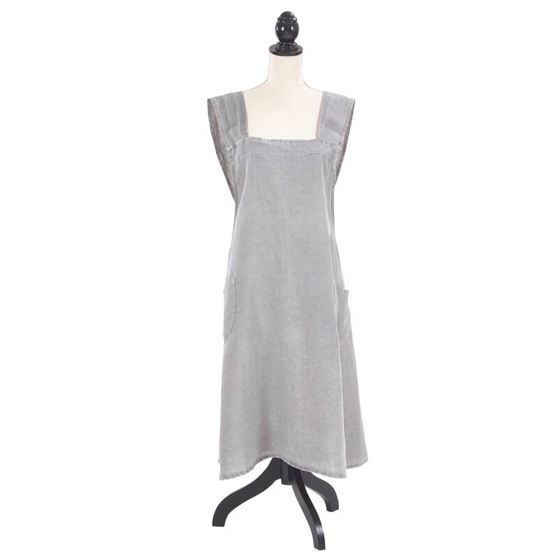 Criss Cross No-Tie Apron - Pewter
