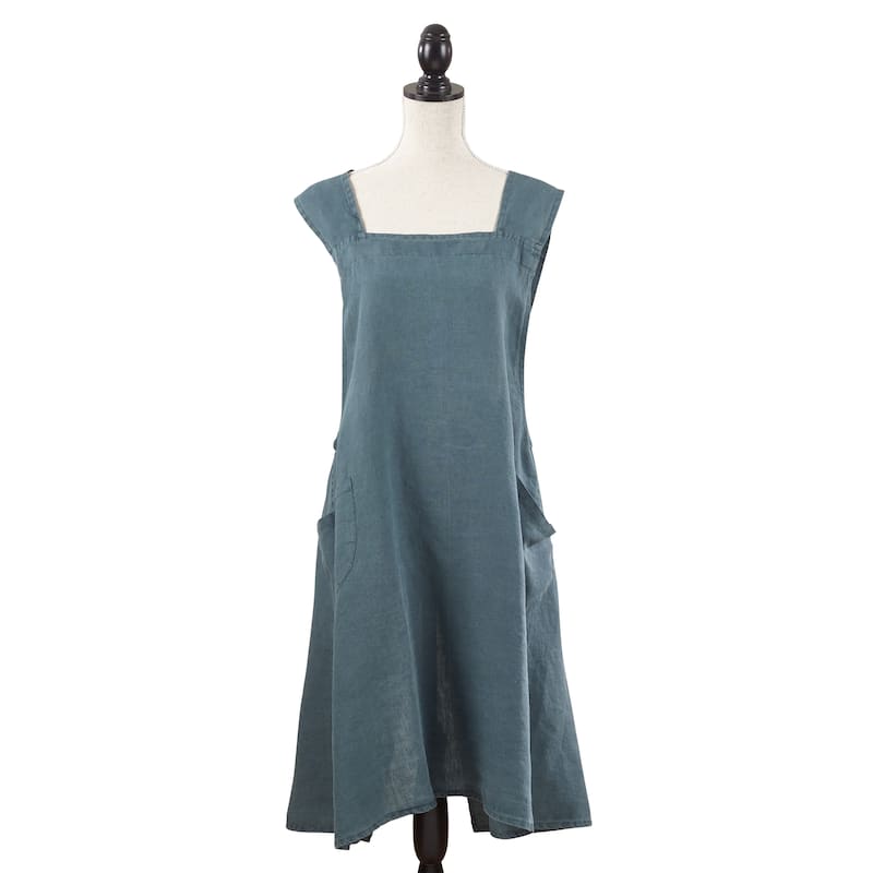 Criss Cross No-Tie Apron - Navy blue