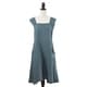 preview thumbnail 9 of 10, Criss Cross No-Tie Apron Navy blue