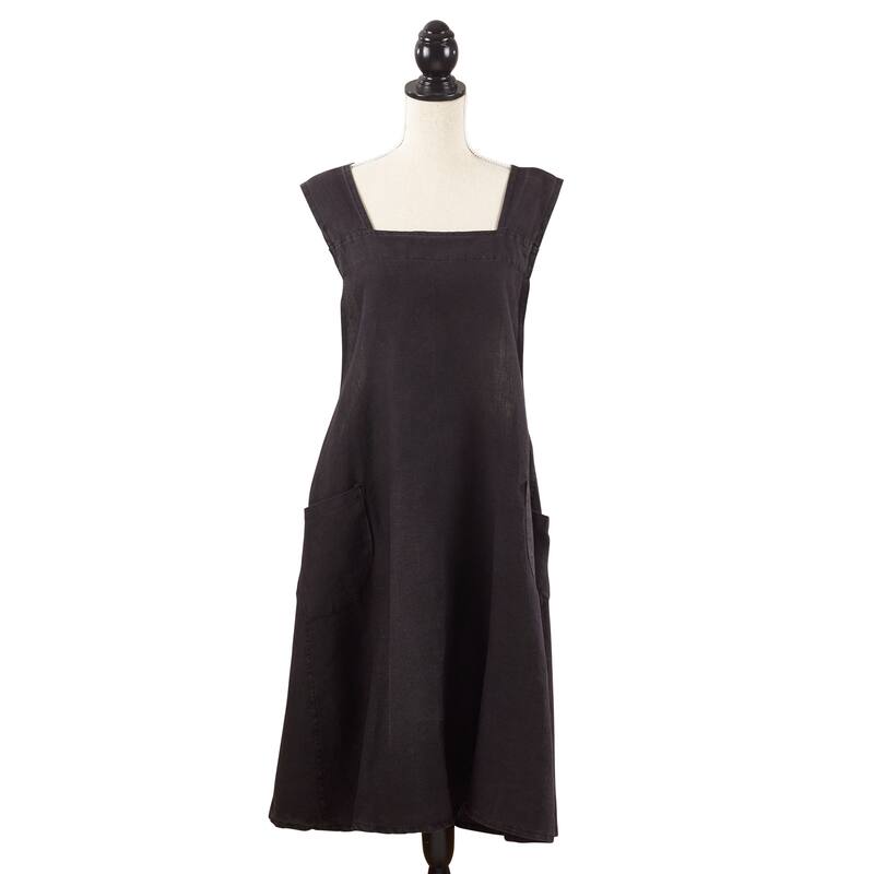 Criss Cross No-Tie Apron - Black