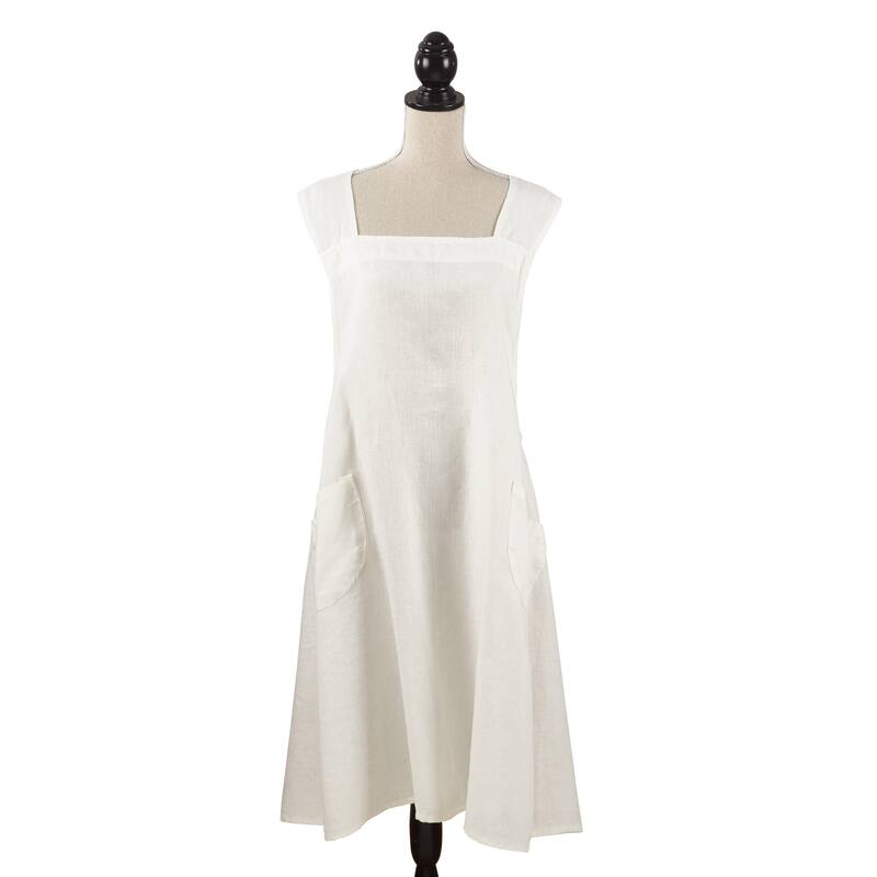 Criss Cross No-Tie Apron - Ivory