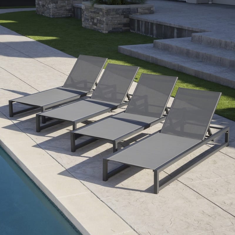 Modesta Outdoor Lounge Chair (Set of 4) by Christopher Knight Home