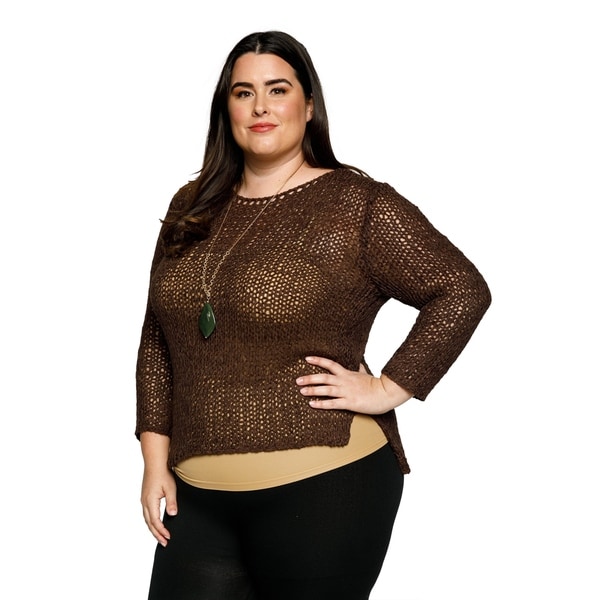 plus size fishnet shirt