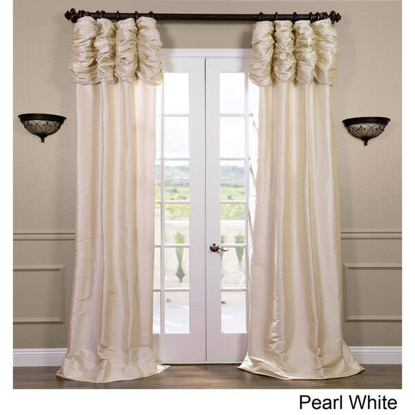 Shop Exclusive Fabrics Signature Ruched Thai Silk 84 Inch Curtain