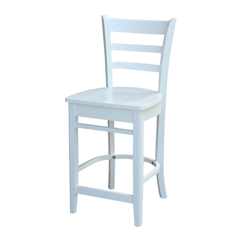 International Concepts Emily Counterheight Stool in white