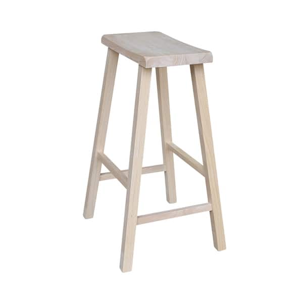 International Concepts Unfinished Saddle Seat Stool Saddle Seat Stool