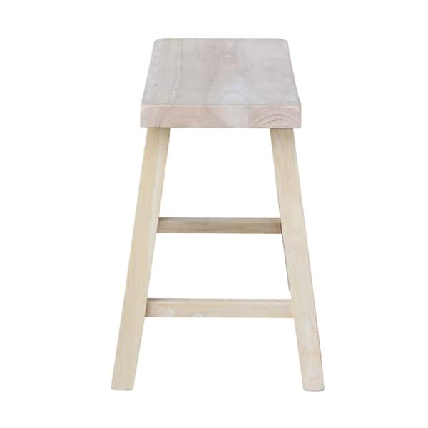 International Concepts Unfinished Saddle Seat Stool Saddle Seat Stool
