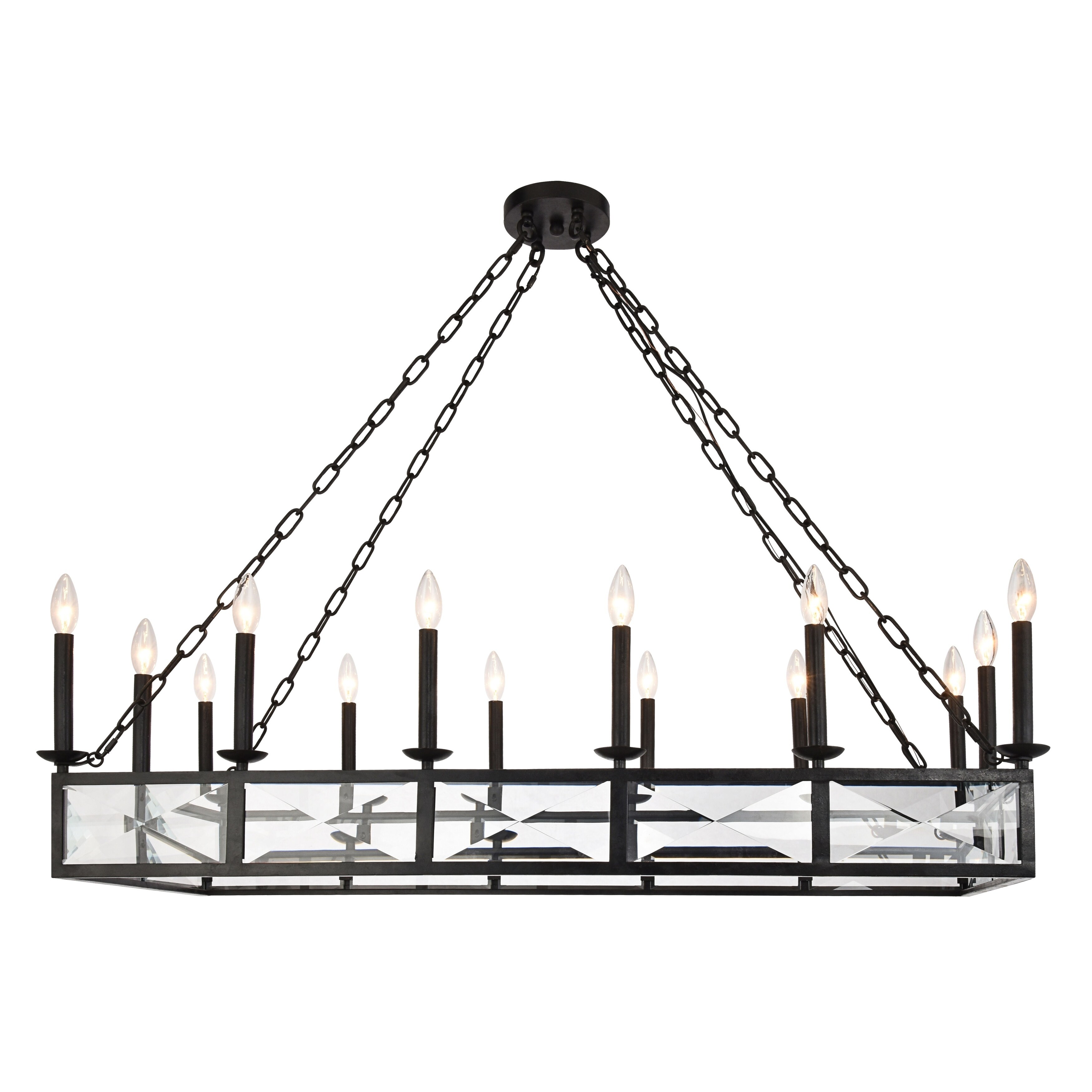 Exeter Collection Chandelier L46.375" D19.75" H11.125" Vintage Bronze Finish - Chandeliers For Bedrooms by Overstock.com