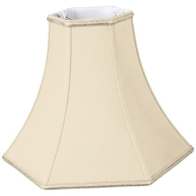 Royal Designs Hexagon Bell Designer Lamp Shade, Beige, 4 x 10 x 8