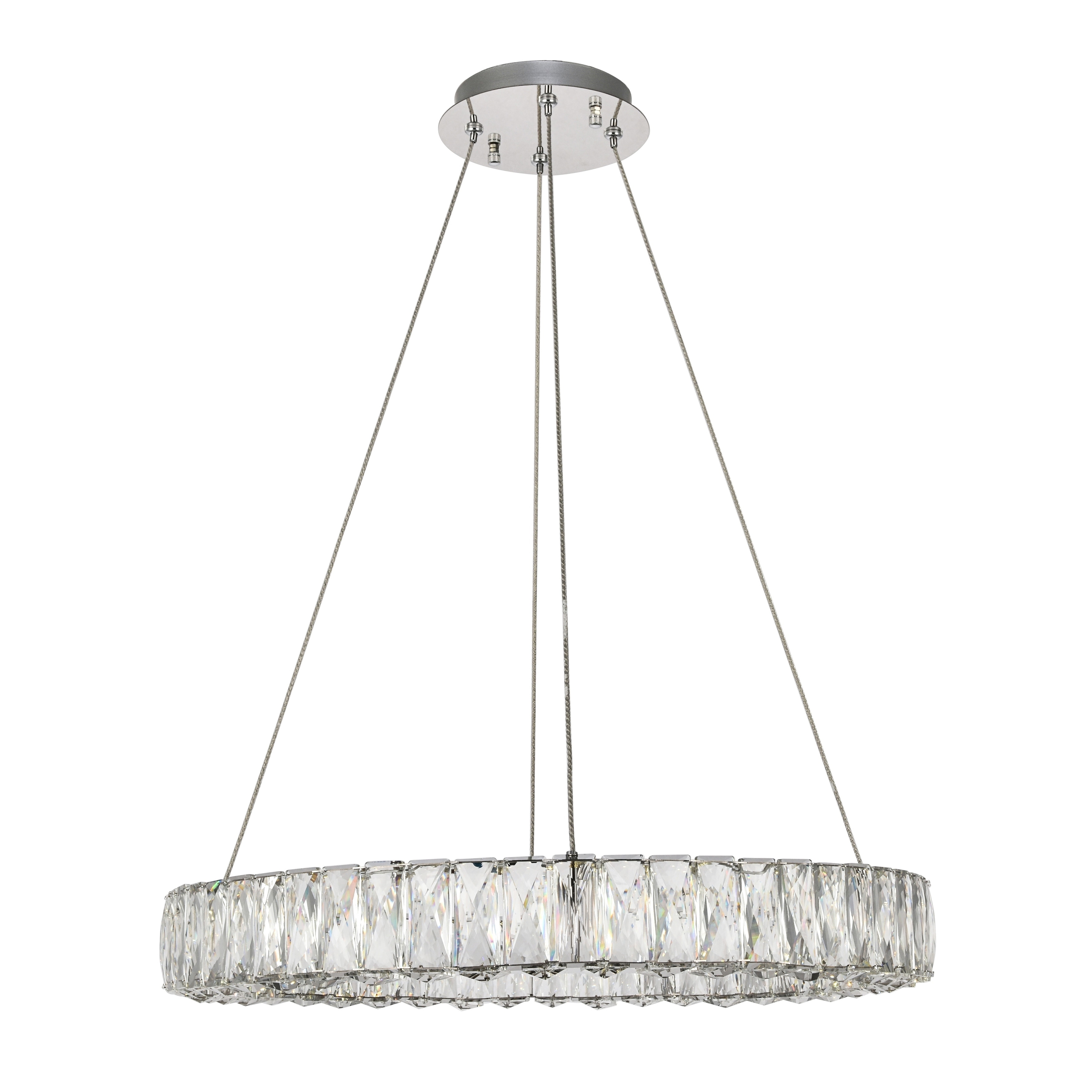 Monroe Collection Chandelier  D23.6" H3" Chrome Finish - Chandeliers For Bedrooms by Overstock.com